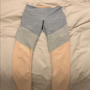 Outdoor voices gray, blue, pink pants size small